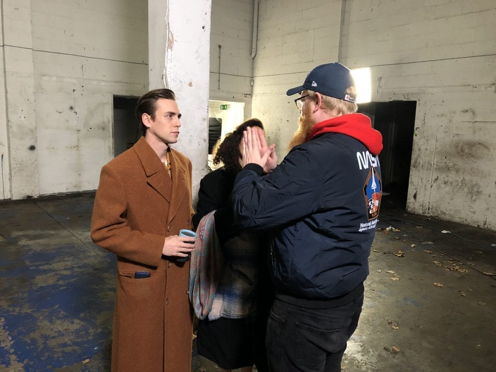 Jordan Dean talking with Jamie Muscato and Adriana Ivelisse